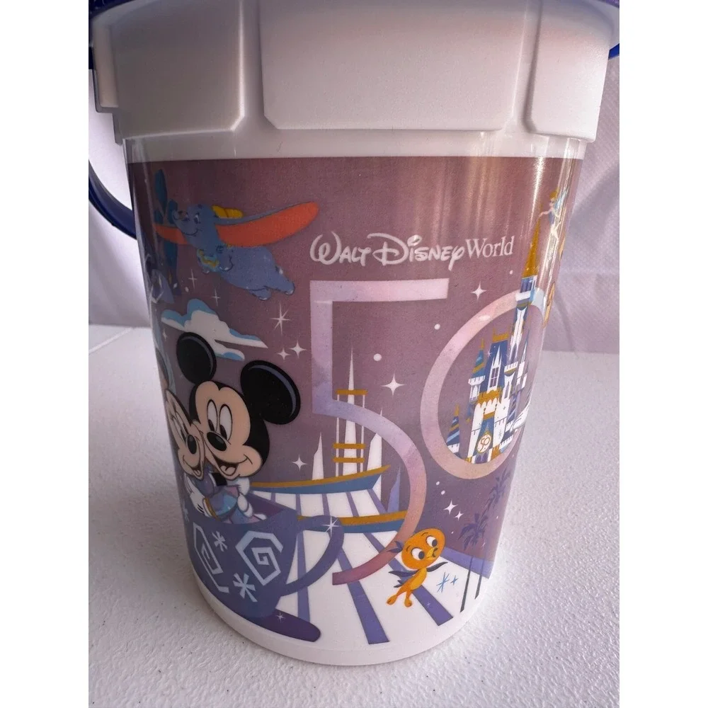 Walt Disney World Parks 50th Anniversary Popcorn Bucket Mickey Minnie Mouse Lid